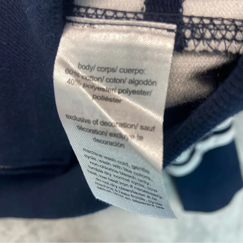 Tommy Hilfiger Nautical White Navy Stripped Zipper Front Hoddie - Picture 6 of 9